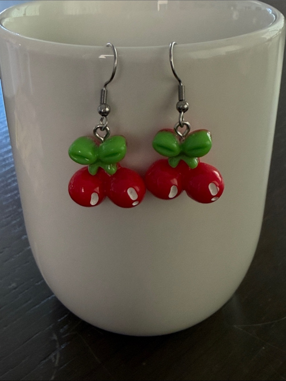 Cute Cherry Dangle Earrings